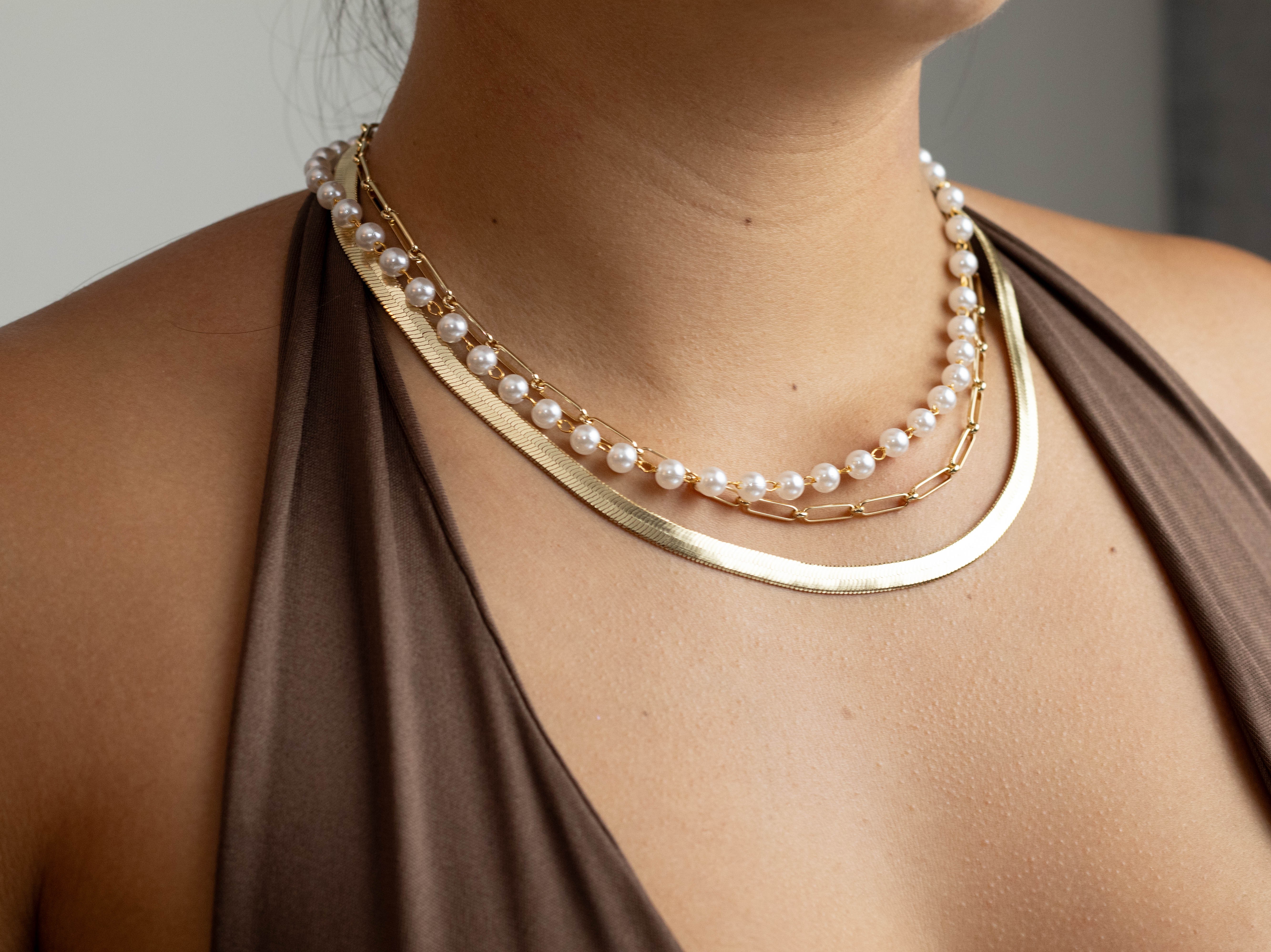 Collar 3 cadenas con topos - Image 2