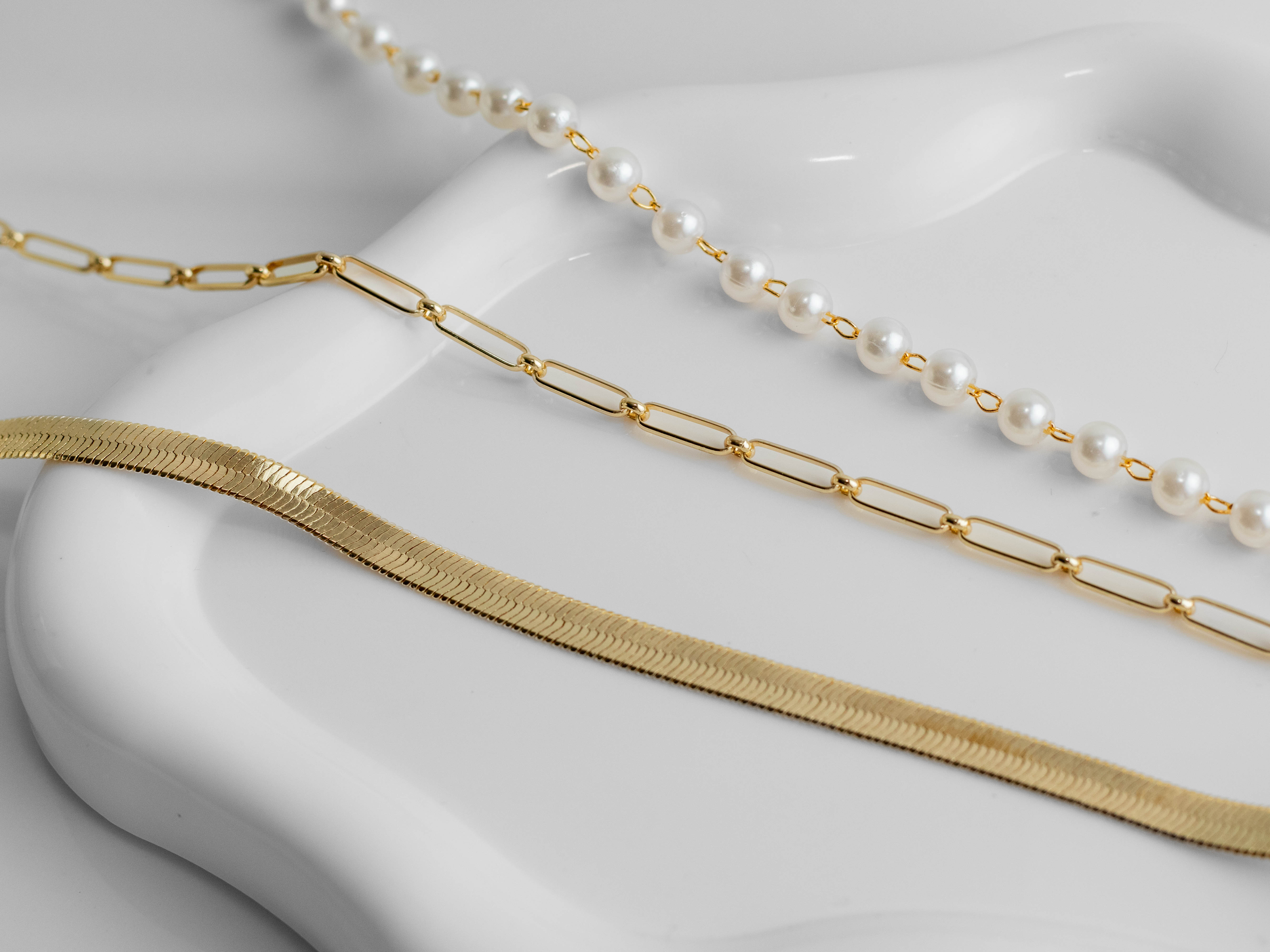 Collar 3 cadenas con topos - Image 3