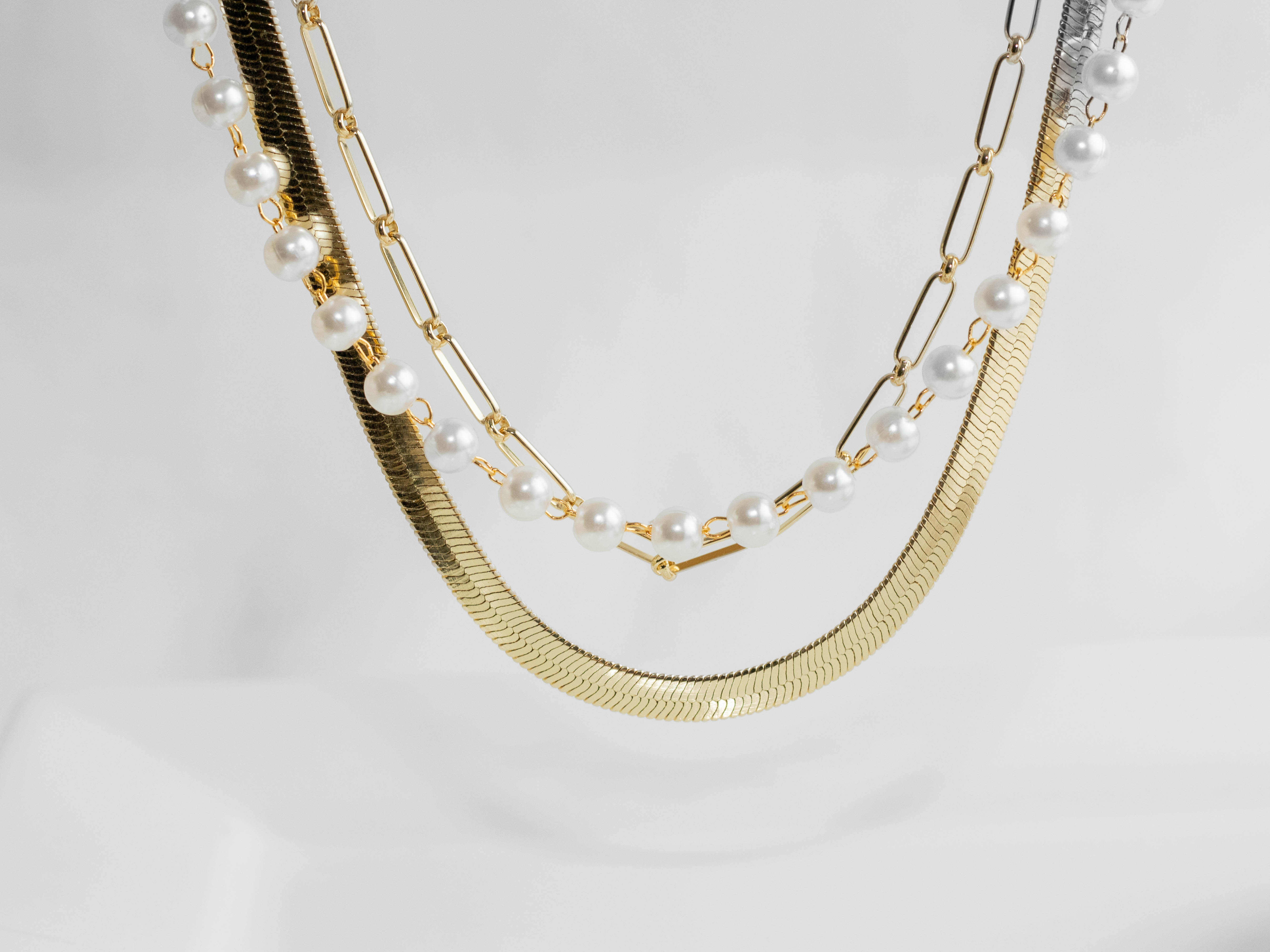 Collar 3 cadenas con topos - Image 4