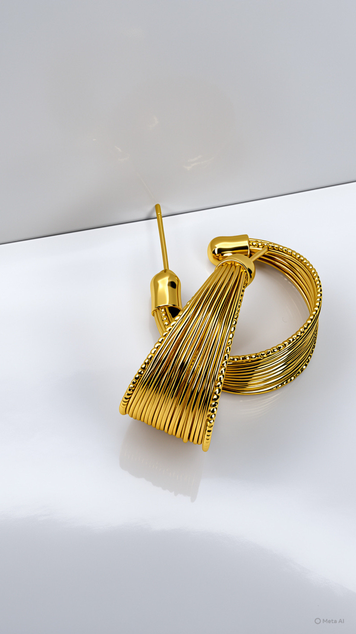 Aretes dorados tipo candonga