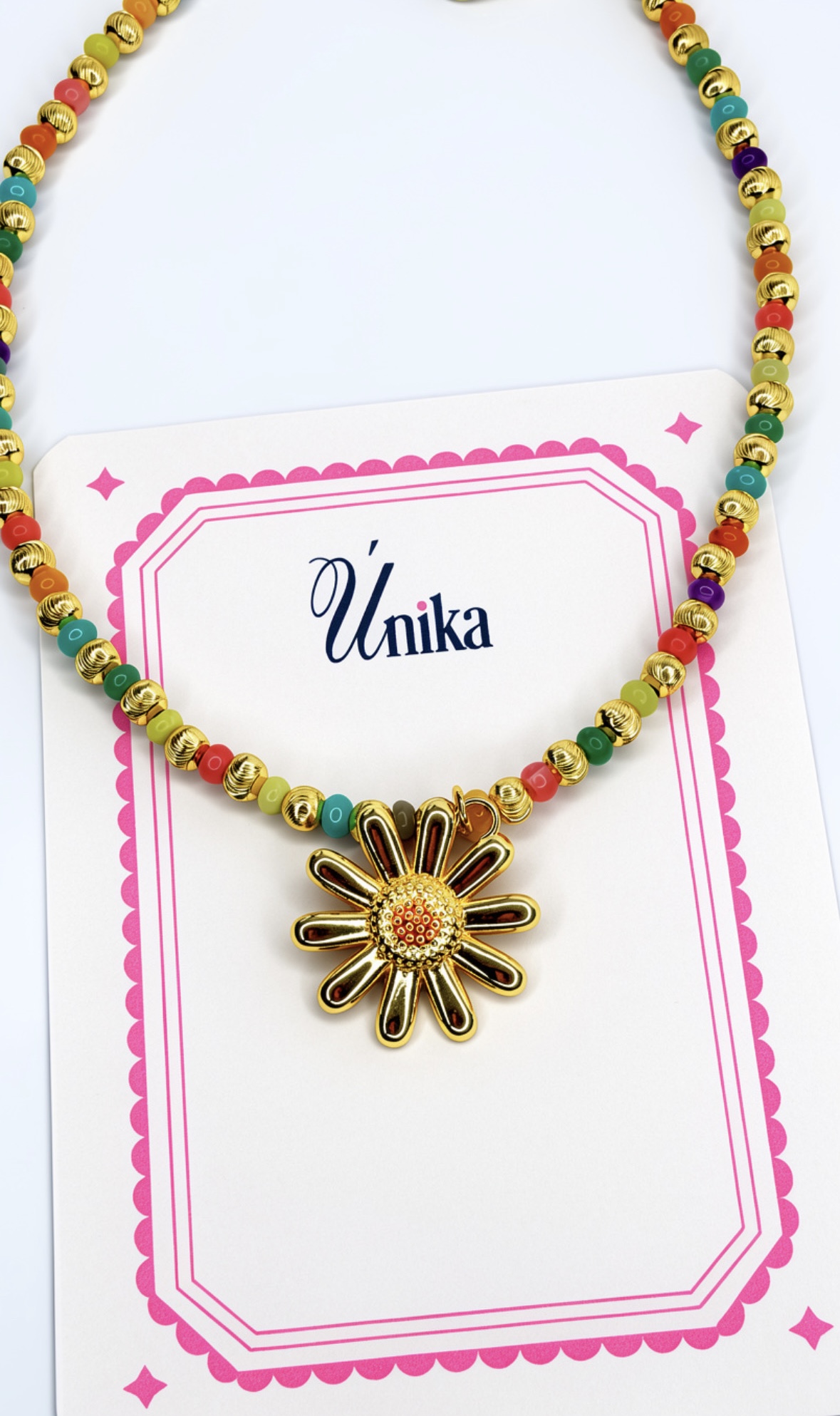 Collar multicolor de flor - Image 3